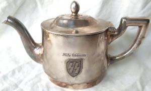 WW2 German Nazi Waffen SS silverware milk pot with SS runes and SS name