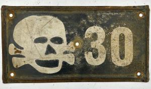 WW2 german Nazi WAFFEN SS TOTENKOPF PANZER GRENADIER tank skull sign