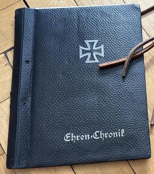 WW2 German Nazi Wehmacht officer meetin folder book with papers Iron Cross