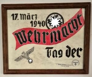 WW2 German Nazi WEHRMACHT PROPAGANDA frame original Joseph Goebbels