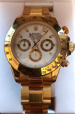 24k gold ROLEX watch brand new winner daytona 1992 oyster perpetual marked working