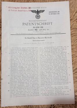 Auschwitz SS polizei pattent document concentration camp letter holocaust