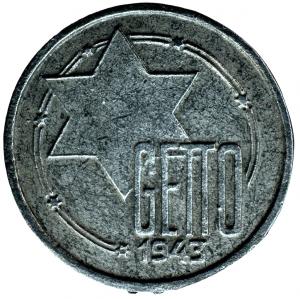 Holocaust Jew Jewish Star of David 10 marks ghetto getto coin artifact