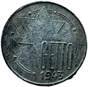 Holocaust Jew Jewish Star of David 5 marks ghetto getto coin artifact