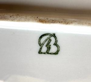 original Waffen ss ALLACH porcelain meat plate with boreal logo Himmler Dachau concentration camp