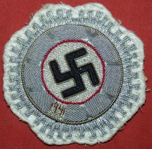 RARE WW2 German Nazi GERMAN CROSS cloth variation tunic removed with back fabrik