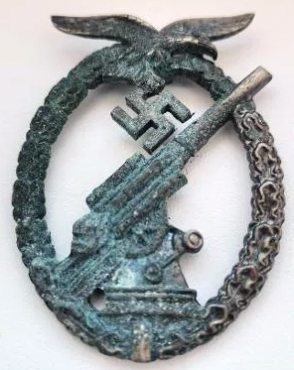 rare WW2 German Nazi Luftwaffe FLAK badge award relic found LW anti aircraft
