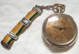 UNIQUE MUSEUM PIECE ! Hermann Goering personal belonging engraved silver pocket watch Hunting gift from CARINHALL !!!