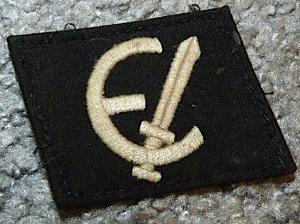Waffen SS Estonian Estony volunteers division tunic removed collar tab NCO