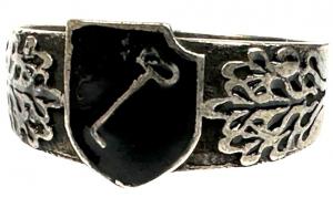 Waffen SS Panzer Division Leibstandarte-SS Adolf Hitler silver ring