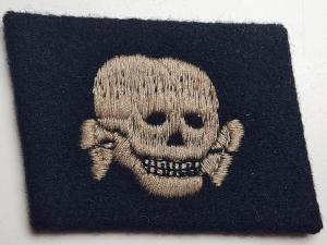 Waffen SS totenkopf skull concentration camp guard NCO collar tab