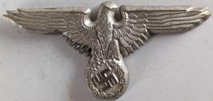 Waffen SS Totenkopf visor cap metal eagle insignia mint by RZM
