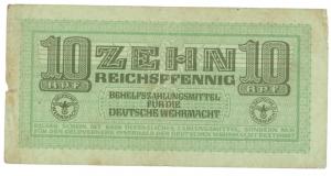 WW2 German Nazi 10 Reichspfennig Deutsche Wehrmacht money token