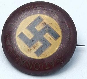 WW2 German Nazi early Third Reich membership enamel unmarked pin NSDAP