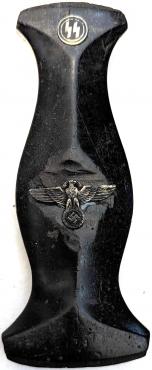 original early Waffen SS dagger black wooden grip hanger 