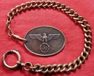WW2 German Nazi KRIPO SS Gestapo KRIMINALPOLIZEI metal ID with original chain
