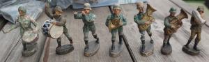 WW2 German Nazi lot of 7 parade wehrmacht musiciens Heer Army Soldier figurines toys war WWII