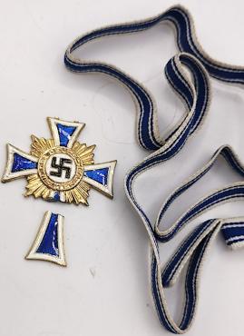 WW2 German NAZI Mother Cross Medal in gold award third reich for sale