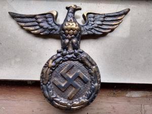 WW2 German Nazi NSDAP Third Reich wall metal eagle marked 1940