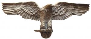 WW2 German Nazi original early Waffen SS eagle statue desktop totenkopf