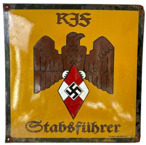 WW2 German Nazi Reichsjugendführer National Youth Leader hj hitler youth leader's metalsign