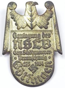 1934 Göttingen National Socialist Teachers League Conference Day Badge tiny WW2 German Nazi Third reich 