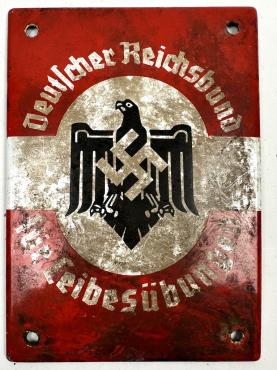 WW2 German Nazi Third Reich NSDAP Nationalsozialistischer Reichsbund für Leibesübungen  NSRL National Socialist League of the Reich for Physical Exercise wall sign