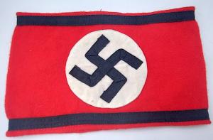 WW2 German Nazi Waffen SS Allgemeine black uniform swastika armband cotton variation early
