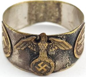 WW2 German Nazi WAFFEN SS ring swastika reich eagle original for sale