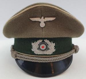 WW2 German Nazi Wehrmacht Heer INFANTERIE officer visor cap MINT used in documentary film stamped Berlin - RZM