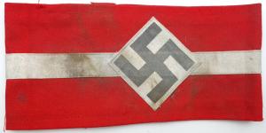 WW2 German Nazi Hitler Youth tunic removed armband with swastika HJ DJ Hitlerjugend