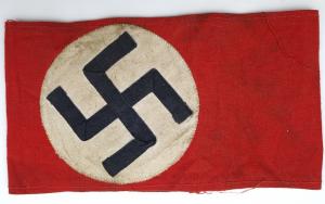 WW2 German Nazi NSDAP early tunic removed armband with swastika