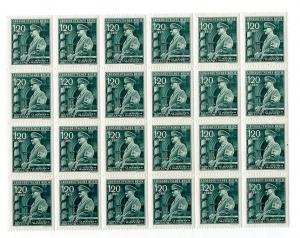 WW2 German Nazi Third Reich Adolf Hitler Fuhrer lot sheet of 24 stamps unused