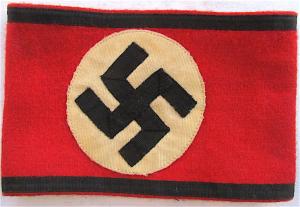 WW2 GERMAN NAZI AMAZING EARLY COTTON VERSION WAFFEN SS ARMBAND WITH RZM TAG STILL INTACT