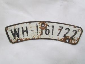 WW2 GERMAN NAZI AMAZING RARE WEHRMACHT MOTORCYCLE LICENCE PLATE SUPERB !!