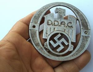 WW2 GERMAN NAZI DDAC THIRD REICH AUTOMOBILE CLUB METAL PLATE