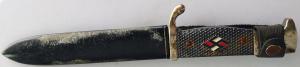 WW2 GERMAN NAZI HITLER YOUTH SIGNED BLADE KNIFE WITH ETUI RZM MAKER MARKED HITLERJUGEND HJ JEUNESSE HITLERIENNE COUTEAU