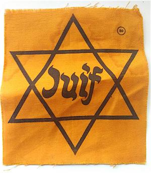 WW2 GERMAN NAZI HOLOCAUST EXTREMELY RARE GHETTO JUIF FRANCE UNUSED UNCUT JEWISH JEW STAR OF DAVID