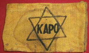 WW2 GERMAN NAZI HOLOCAUST JEWISH GHETTO KAPO STAR OF DAVID ARMBAND