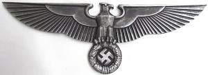 WW2 GERMAN NAZI LARGE THIRD REICH METAL WALL RZM EAGLE - stamped -  PERFECT FOR A DISPLAY