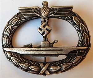 WW2 GERMAN NAZI NAVY KRIEGSMARINE U-BOAT BADGE MEDAL AWARD BY SCHELERSOHN