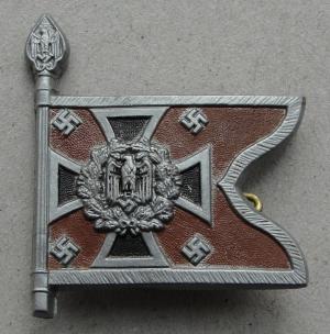 WW2 GERMAN NAZI NICE TINY III REICH FLAG PIN MARKED FROM A WEHRMACHT DIVISION : Aufklarungsabteilungen