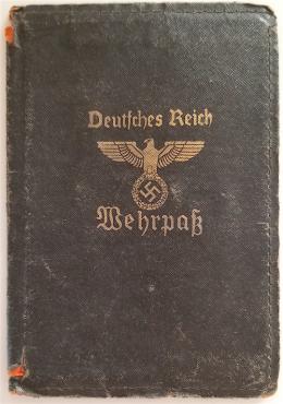 WW2 GERMAN NAZI NICE WEHRPAS ID FLIP COVER WITH NICE EAGLE WITH SWASTIKA - DEUTSCHES REICH 