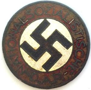 WW2 GERMAN NAZI NSDAP MEMBERSHIP PIN RZM MARKED RELIC FOUND