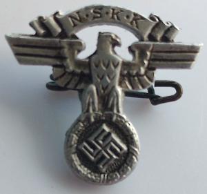 WW2 GERMAN NAZI N.S.K.K. NSKK PRE SA & SS TINY PIN RZM MAKER MARKED