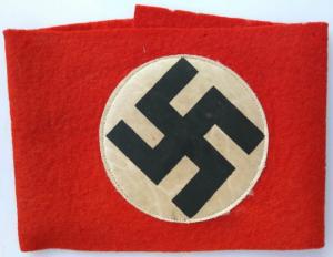 WW2 GERMAN NAZI PARTY NSDAP THIRD REICH EARLY COTTON ARMBAND TUNIC REMOVED