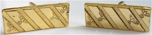 WW2 GERMAN NAZI RARE GOLD CUFFLINKS NSDAP OFFICER GIFT WITH EAGLES AND SWASTIKAS