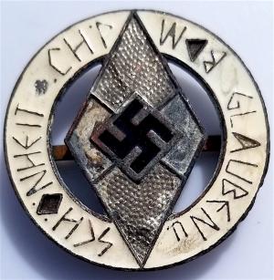 WW2 GERMAN NAZI RARE HITLER YOUTH BADGE League of German Girls of the Hitler Youth BdM HJ HITLERJUGEND AWARD
