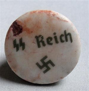 WW2 GERMAN NAZI RARE RELIC FOUND WAFFEN SS-REICH PORCELAIN BEER LAGER KANTINE CAP BOTTLE WITH SWASTIKA