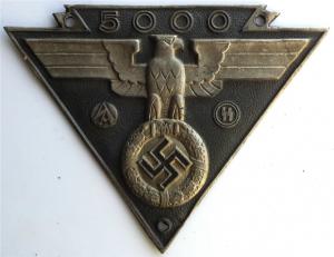 WW2 GERMAN NAZI RARE SA & WAFFEN SS CAR PLATE ALUMINIMUM THIRD REICH